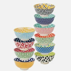 Chelsea Stoneware 10-Piece Bowl Set Bowls Microwave Dishwasher Safe New